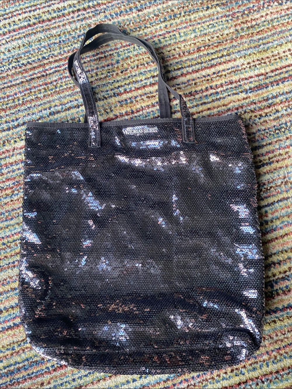 Victoria's Secret Black Sequin Tote